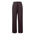 thumbnail image 4 of Satin Pants For Women Silk Wide Leg Pants Low Waist Baggy Pants Lounge Bottoms, 4 of 5