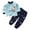 A21-Dark Blue, variant on Hessimy Toddler Boys Girls Spring Summer Long Sleeve Sweatshirt & Leggings 2Pcs Set Cute Casual Outfits（Dark Blue，6-12 Months）