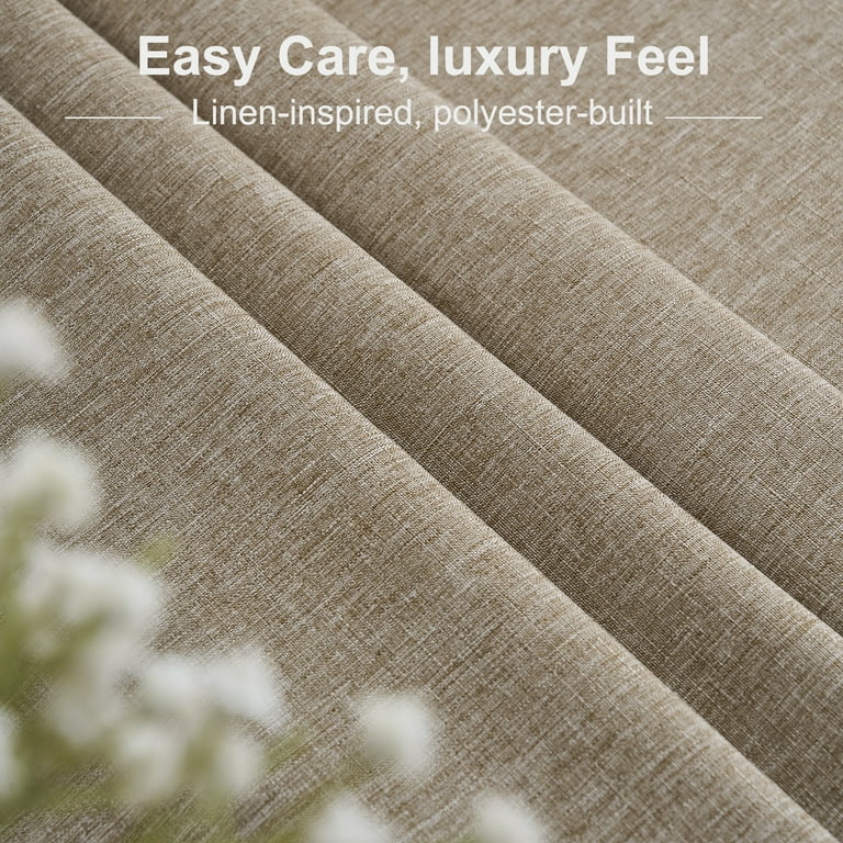 Inosoo Faux Linen Tablecloth, 52" x 70", Mocha Brown photo 5