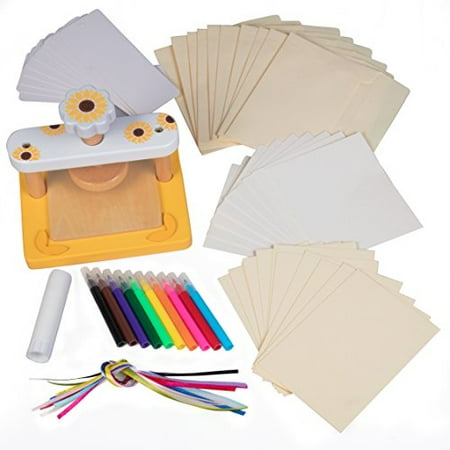 press envelopes markers ribbons blotting glue papers includes flower kit stick wood cardboards screws notecards crafting easier bookmark dialog displays