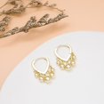 thumbnail image 5 of Pendientes de aro de oro para mujer Pendientes chapados en oro de 14 quilates Linda bola D, 5 of 5
