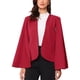 thumbnail image 1 of Blazer de manga capa INSPIRE CHIC para mujeres, chaqueta casual de trabajo abierta en rojo, 1 of 6