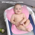 thumbnail image 4 of Asiento de baño para bebé, alfombrilla de soporte de seguridad, malla de malla, lavable, transpirable, suave, ducha para niños pequeños, cojín para el cuerpo con correas, rosa seitruly  BA000371-01, 4 of 7