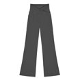 thumbnail image 3 of Sentuca Girls Leggings Size 6 Years, Solid Color Casual Flare Pants with Pockets Comfort Slim Fit Yoga Pants for Kids Clothes, 3 of 8