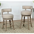 thumbnail image 4 of Furniture of America Jensen Swivel Bar Stools - Set of 2, 24", Beige, 4 of 6