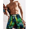 thumbnail image 2 of Barry.Wang Men's Hawaiian Casual Shorts Classic Casual Floral Tropical Holiday Beach Tropical, 2 of 4