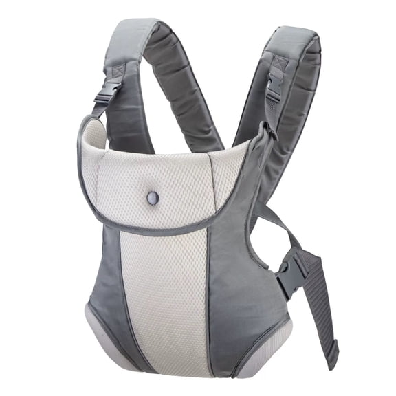 Baby Carrier, 4-in-1 Front and Back Adjustable Wrap Carrier for Toddler Infant Newborn,Soft Fabric and Breathable Mesh,Unisex,7-40lb,Gray