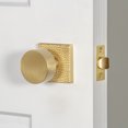 thumbnail image 4 of Viaggio Qadmhmclo_Prv_238 Quadrato Hammered Solid Brass Privacy Door Knob Set - Black, 4 of 7