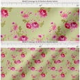 thumbnail image 2 of Soimoi Cotton Cambric Fabric Leaves,Rose & Peony Floral Printed Fabric 1 Yard 42 Inch Wide, 2 of 7
