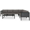 thumbnail image 3 of vidaXL 7 Piece Patio Lounge Set with Cushions Poly Rattan Anthracite, 3 of 10