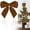 Brown*3, variant on Velvet Bows,Christmas Velvet Bow Ornament,Double Velvet Ribbon Bow Pendant,Elegant Christmas Tree Hanging Decoration For Party Garland Xmas Tree,Vintage Wreath Christmas Ornament Decor,1 PC