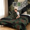 thumbnail image 4 of Manfei Farmhouse Camouflage Queen Comforter Set, Mid Century Camo Comforter Sets Queen, Rust, Black Reversible, 3-Piece, 1 Comforter and 2 Pillowcases, 4 of 7