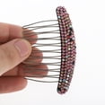 thumbnail image 3 of 1 Pc Women Anti-Static Hair Insert Comb for Wavy Curly Hair Deep Assorted Color Acrylic Rhinestone, 3 of 3