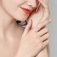 thumbnail image 5 of BAYAIXZ Wedding Rings for Women Lling Fashion Minimalist Mic Ro Diamond Set Ten Diamond Ring Rose Gold Index Finger Ring Diamond Ring (Silver,6), 5 of 5