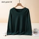 thumbnail image 2 of Sonducket Invierno otoño mujer ropa interior térmica fiesta tiempo libre cálido grueso Lencería estilo Casual manga larga capa Base Tops Ropa interior Verde negruzco METRO Sonducket AP013747-03, 2 of 6