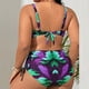 thumbnail image 5 of Traje de baño Tankini de moda para mujer, traje de baño de talla grande para mujer, traje de baño con tirantes estampados, traje de baño con tiras laterales, traje de baño dividido, traje de baño de d, 5 of 9