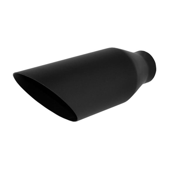 Flat Black Exhaust Tip HI-Temp Powder Coat 2.5" Inlet 3.5" Outlet 12" L