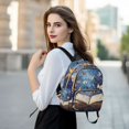 thumbnail image 6 of JIALIOU Mini Backpack Purse for Women Quilted Casual Daypack Small Travel Shoulder Bag, Colorful Butterflies Fly on Book, 6 of 7