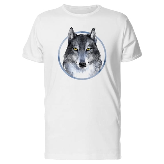 Cool Watercolor Wolf Sketch T-Shirt Men -Image by Shutterstock, Male Small
