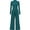 Blue Green, variant on PRETTYGARDEN Womens Jumpsuit Dressy Casual Spring Fall Fashion One Piece Outfits Long Sleeve Mock Neck Wide Leg Pants Rompers