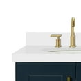 thumbnail image 4 of Ariel Taylor 37 In. Left Offset Oval Sink Vanity With White Quartz Countertop In Midnight Blue, 4 of 11
