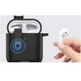 thumbnail image 4 of Decase Compatible with Apple Airpods 2nd Gen / 1st Gen Case with Phone Stand,Full Body Drop Protection Cover Automatic Snap Switch Lock Design with Carabiner Keychain Headphone Case,White, 4 of 7