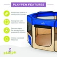 thumbnail image 7 of Zampa Portable Foldable Pet playpen For Large Dogs, Small Puppies & Cats, Water resistant, 7 of 7