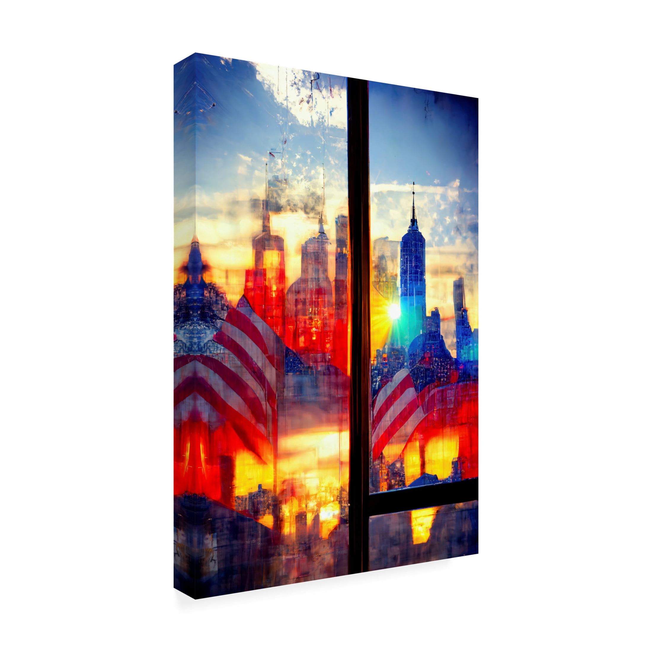 Canvas Wall Art - Ray Heere 'New York 3' Wall Art for Living Room, Bedroom, or Office Décor by Trademark Fine Art - 30 x 47 Inches