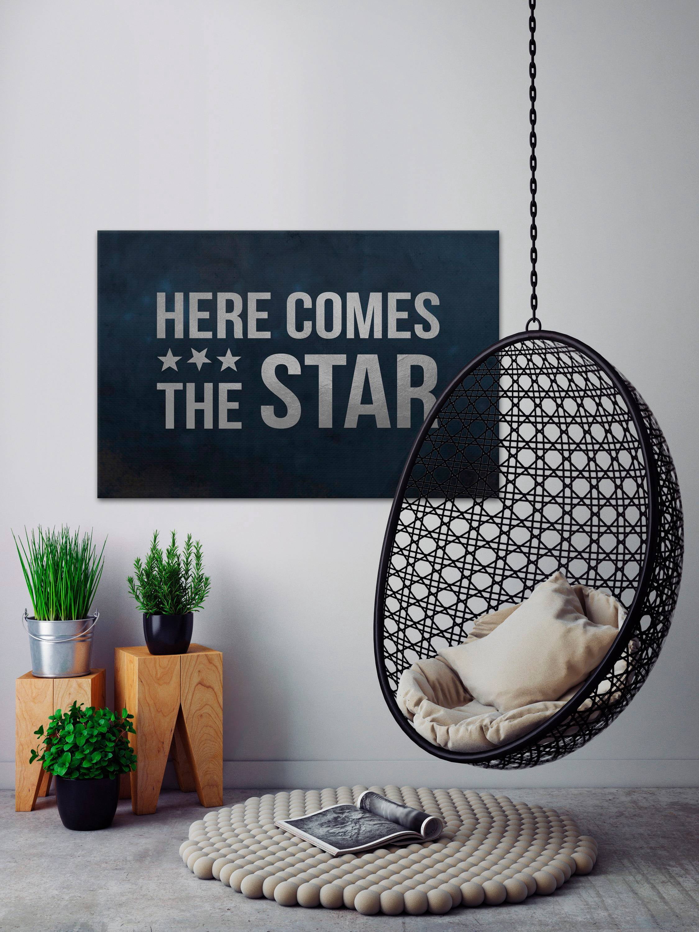 Here Comes the Star Painting Print on Wrapped Canvas