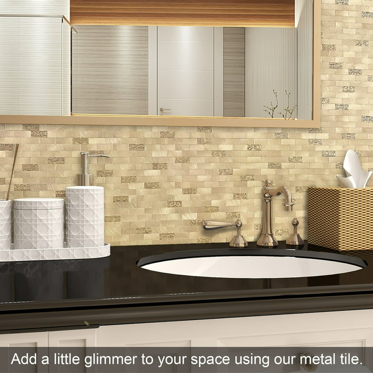 BeNice Peel And Stick Backsplash Tiles - 10 Sheet White Mosaic Self-Adhesive Wall Tile For Kitchen & Bathroom