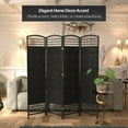 thumbnail image 2 of Red Lantern 5 1/2 ft. Tall Fiber Weave Room Divider - Black - 4 Panel, 2 of 6