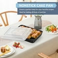 thumbnail image 2 of Walchoice Baking Pan with Lid Set of 2, 12.4 x 9.7 x 2 inch Stainless Steel Rectangular Cake Pan Set with Covers, Nonstick Deep Bakeware for Baking, 2 of 7