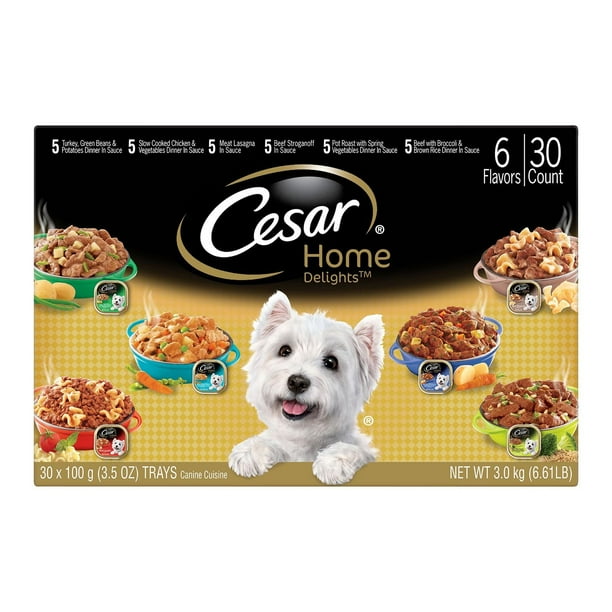 Cesar Home Delights Wet Dog Food, Variety Pack, 3.5 Oz, 30 Ct Walmart