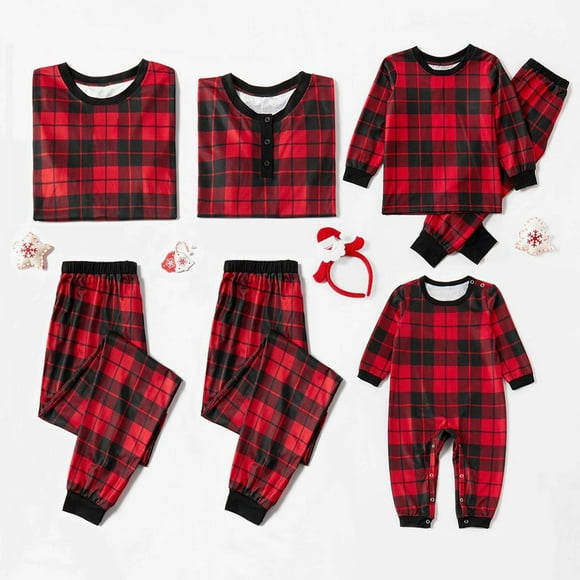 LSLJS Christmas Family Pajamas Matching Sets, Christmas Children Kids Printed Letter+Pants Xmas Family Clothes Pajamas, Christmas Pajamas for Adults and Kids Holiday Xmas Sleepwear Set