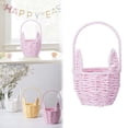 thumbnail image 2 of Gnwei Rustic Wicker Rattan Wedding Flower Girl Baskets, Easter Baskets Mini Woven Picnic Baskets with Handles Pastoral Style Portable for Birthday Party Favors or Baby Shower, 2 of 9