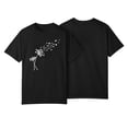 thumbnail image 4 of NAMTYQX Womens Graphic Tees Loose Fit Cool Gemusterte Pattern Short Sleeve Basic Round Neck Stretch Plus Size Short Sleeve Tops for Women Black Size L, 4 of 5