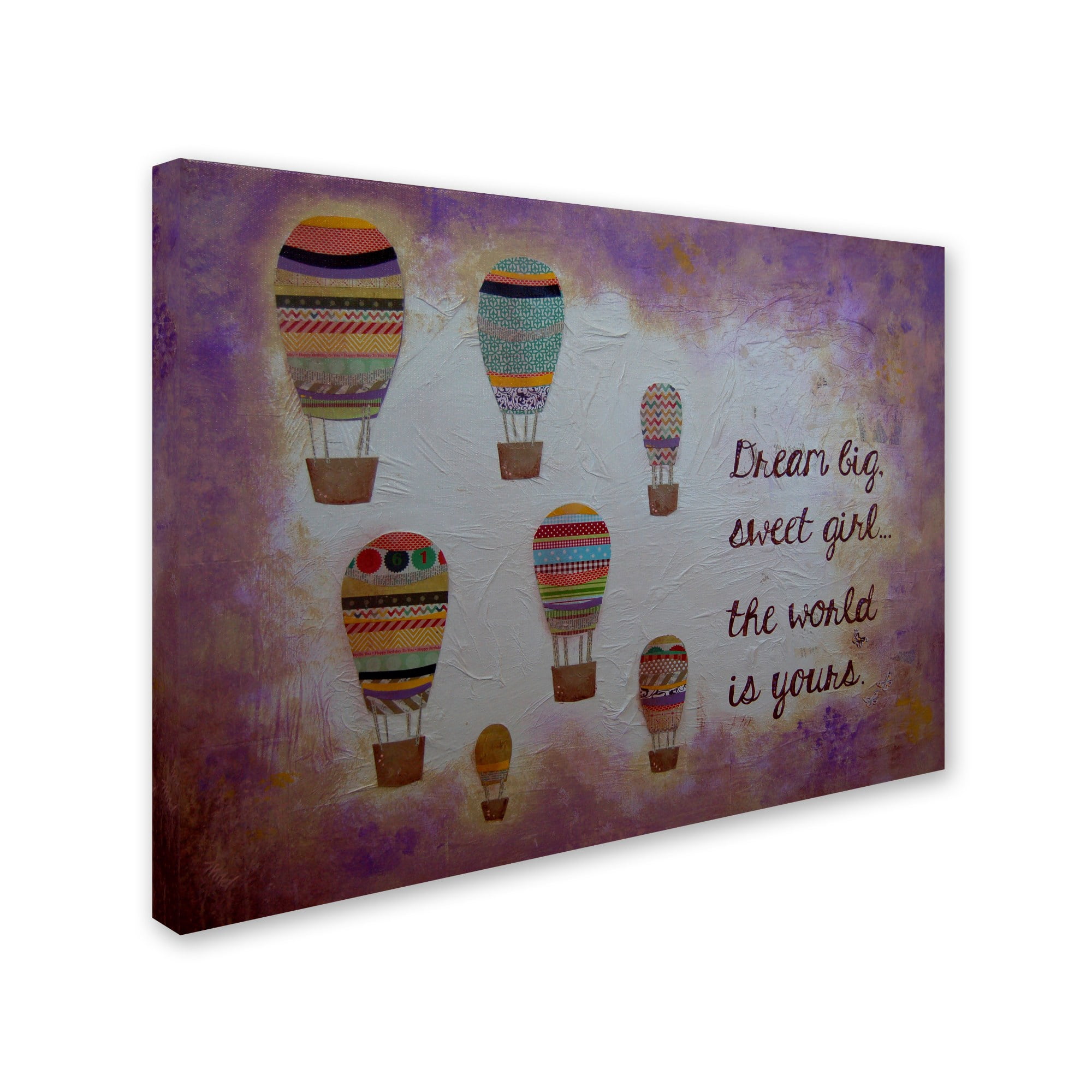 Trademark Fine Art "Hot Air Balloons, Sweet Girl" Canvas Art by Nicole Dietz