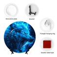 thumbnail image 4 of Honeii Wolf Print Elegant Bone China Decorative Plate, Porcelain Plate,Art Crafts,Ceramic Ornaments for Home Office Wall Decor-10in, 4 of 6