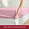 thumbnail image 4 of Mellanni Fitted Sheet with up to 16 inch Deep Pocket, Soft Microfiber, 1 Piece King, Pink, 4 of 7
