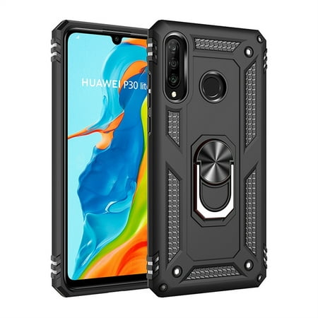 Armor Shockproof TPU + PC Protective Case for Huawei P30 Lite, with 360 Degree Rotation Holder