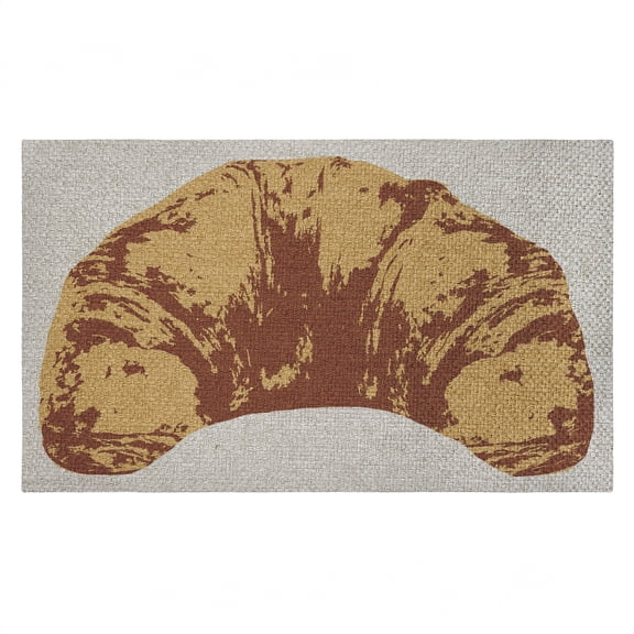 Pop Style Croissant Outdoor Door Mat, design by Lil' Rue, 18"x30"