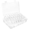 thumbnail image 1 of Organiser Box 2pcs Jewellery Organiser Craft Storage Box Plastic 24 Grids Storage Box With Compartments Screw Storage Diamond Art Storage Box Bead Storage Box Snack Box Snackle Box Earring Box, 1 of 6