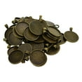 thumbnail image 1 of jifeng 50 Pcs Collier Rond 1 Pouce Pendentif Cabochon Base Plateau Lunette Bronze Antique Vierge, 1 of 9