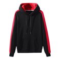 thumbnail image 2 of WREESH Men Pullover Raglan Long Sleeve Color Block Sweatshirt Casual Hooded Sweater Hoodie, 2 of 8