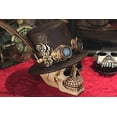 thumbnail image 2 of Pacific Giftware Steampunk Feathered Top Hat Skull with Steampunk Goggles Collectible Figurine Skull Decor, 2 of 6