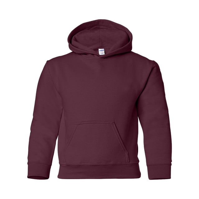 Heavy Blend Youth Hooded Sweatshirt, XS, Maroon