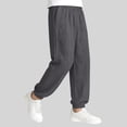 thumbnail image 4 of ITSAME Boys Tapered Sweatpants, with Pockets Cotton Elastic Waist Kids Casual Athletic Jogger Pants Gray 12-13T, 4 of 6