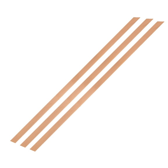 3Pcs 15.8" x 0.4" Copper Flat Bar,3/64" Thickness Copper Bar Stock for Grounding Systems Architectural Projects
