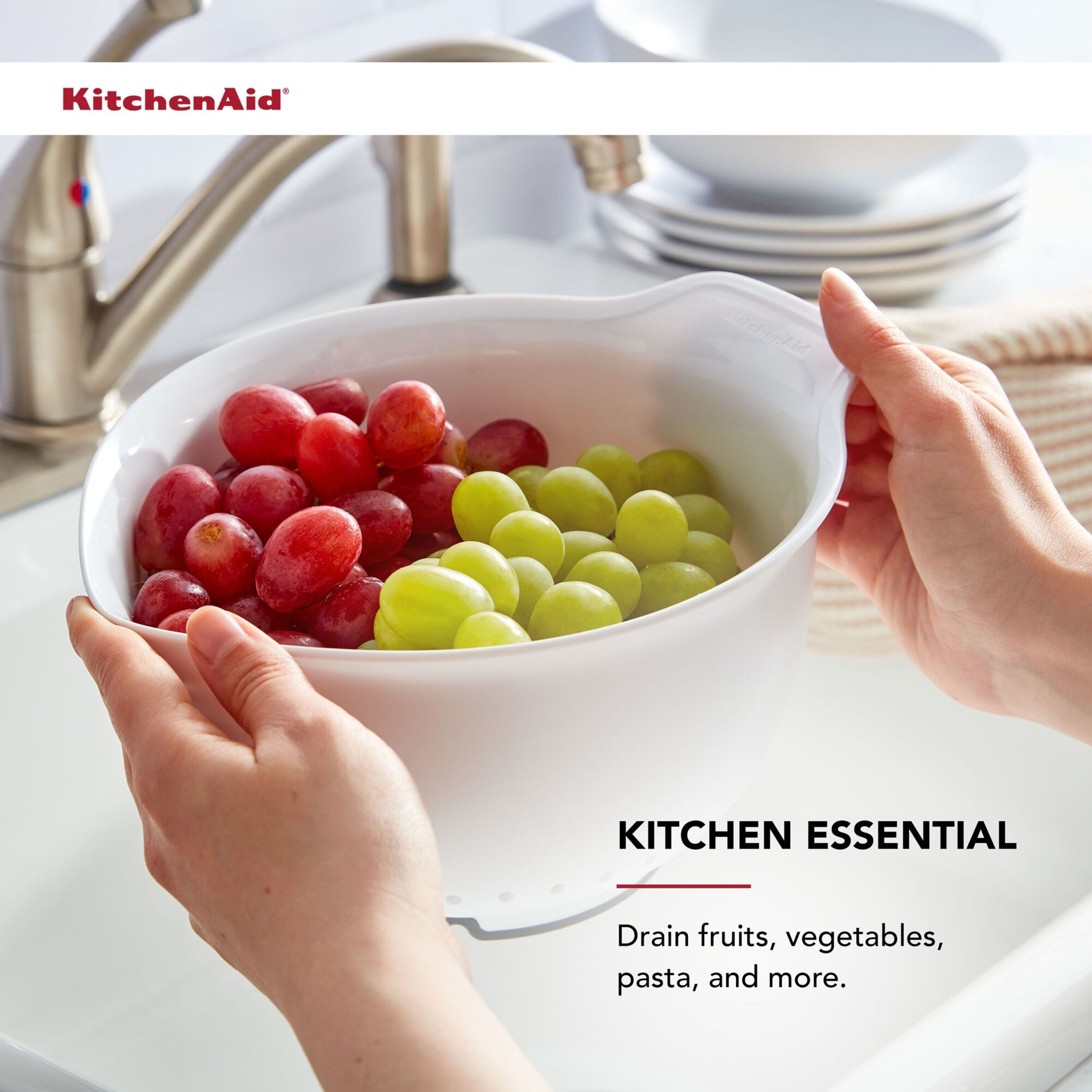 KitchenAid Universal 2 Quart Bowl Colander White