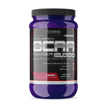 Ultimate Nutrition Flavored BCAA 12,000 Powder - Amino Acid Supplement for Muscle Building and Recovery, Cherry, 60 (Best Muscle Building Supplements For Men Over 50)